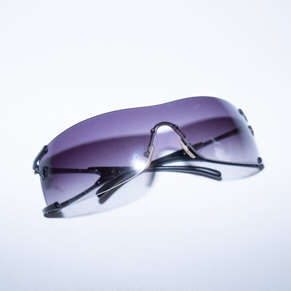 VERSACE 2052 Shield Wrap Rimless Sunglasses main image 6